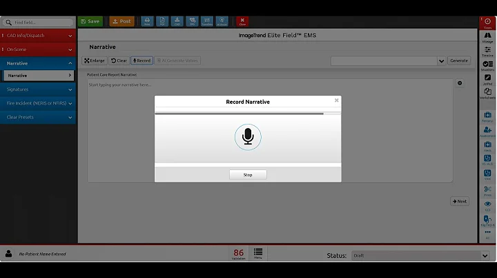 AI-Powered Incident Reporting in Elite for EMS