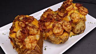 Loaded BACON & Shrimp Baked Potato