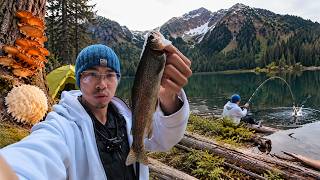 9-HOURS Hiking | Fishing Alpine Trout & Foraging Wild Mushrooms