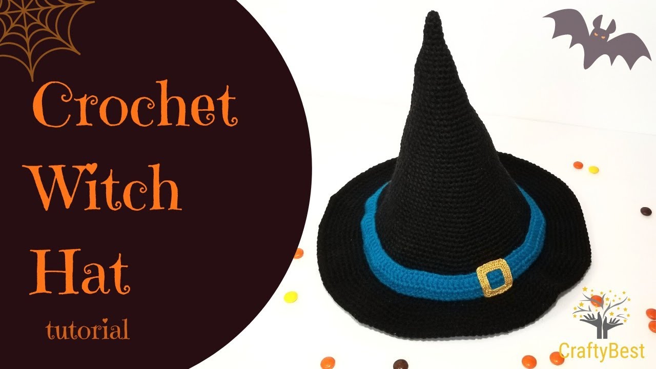 Crochet Witch Hat - Chapéu de Bruxa em Crochet