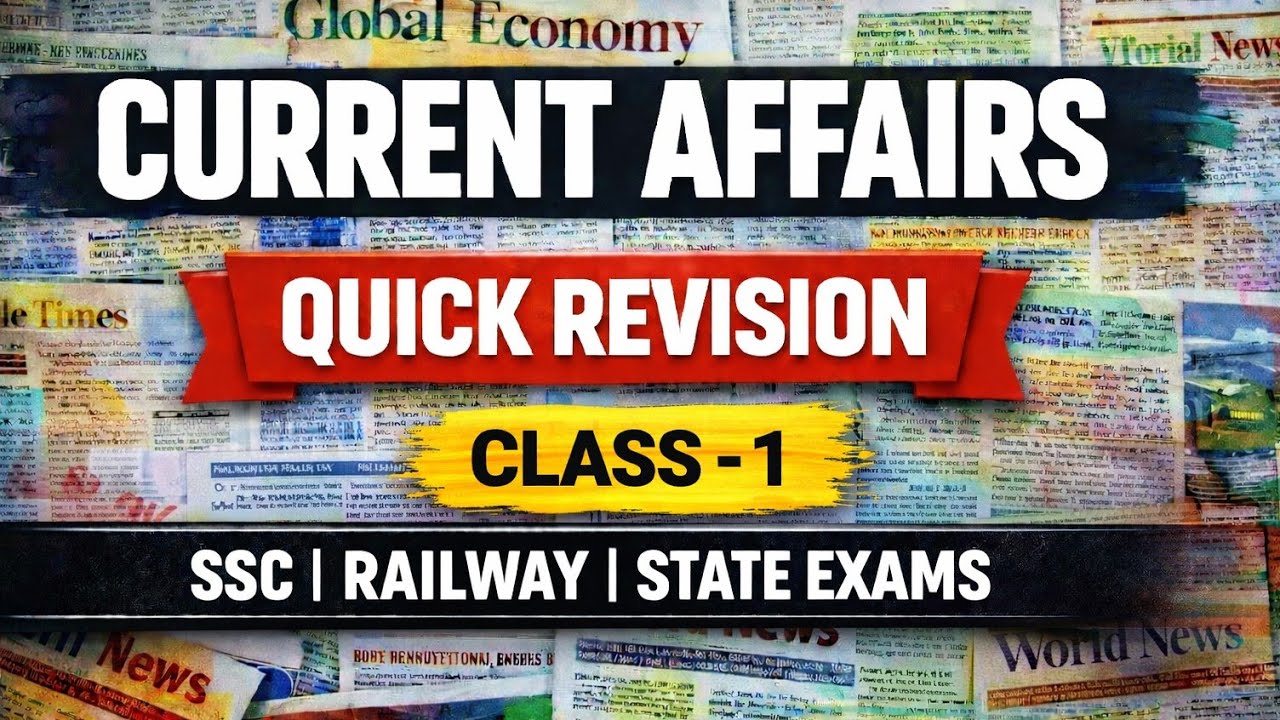 Current Affairs Revision Class || Current Affairs For SSC Railway And ...