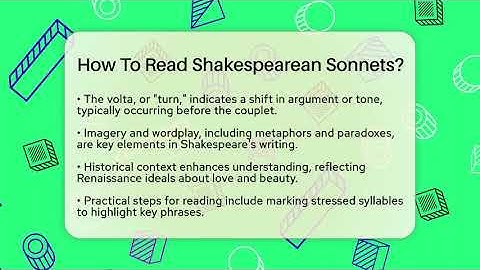 How To Read Shakespearean Sonnets? - The Prose Path