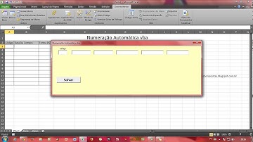Numeração Automática VBA Tutorial 1