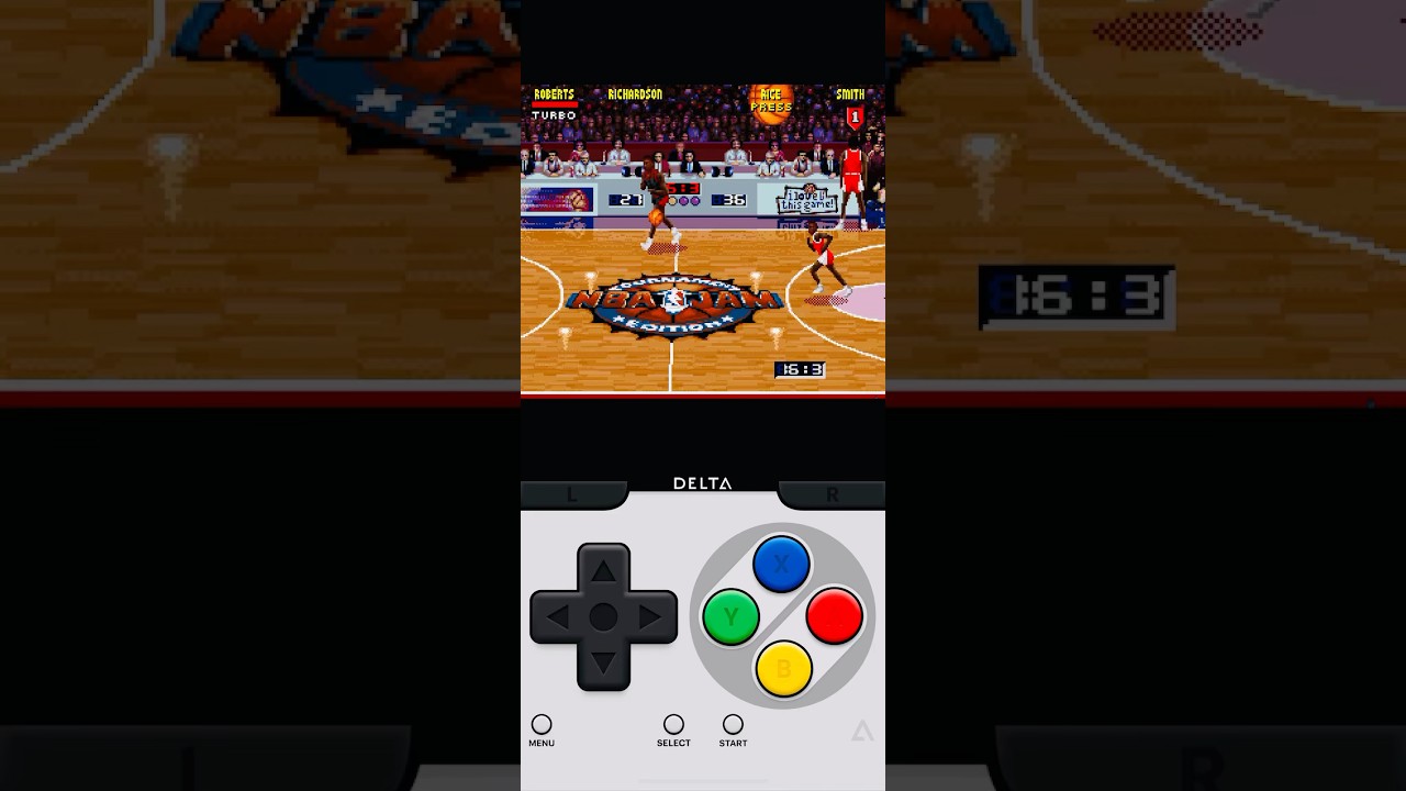(SNES) NBA JAM Tournament Edition Best three Pointer ever! 