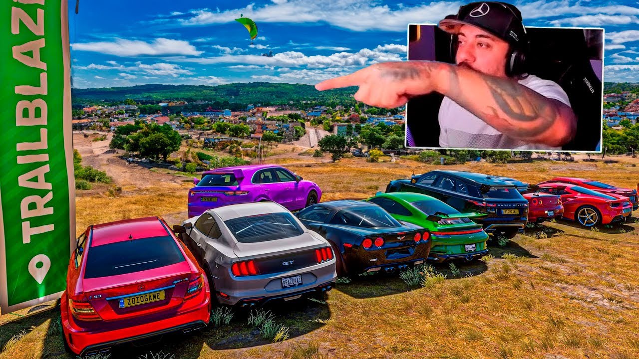 LADEIRA DA MORTE SEM FREIO DE YOUTUBERS - FORZA HORIZON 5