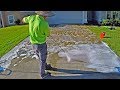 Breaking Bad Chemicals Clean Dirty Driveway | ODDLY SATISFYING PRESSURE WASHING