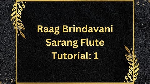 Raag Brindavani Sarang Flute Tutorial: 1