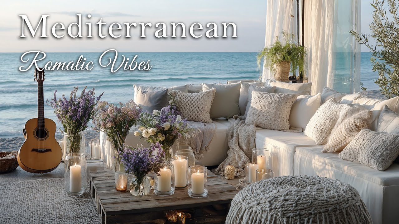 Tranquil Italian Music 🌊 Mediterranean Vibes & Serene Seaside Views 🏡