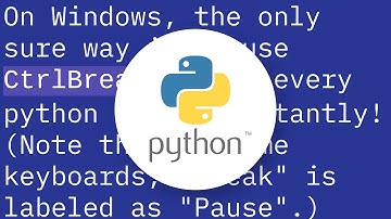 Stopping python using ctrl+c