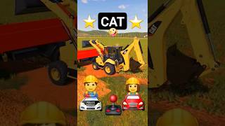 Backhoe loader excavator in the game