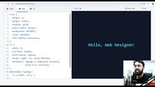 Typing Text Effect Animation using HTML CSS #coding #animation #csstutorial