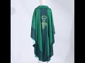 Christianartworkshop Symbolic Multicolored Chasuble with Golden Chalice - Host Elements