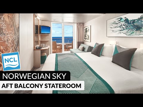 Norwegian Sky Aft Balcony Stateroom walkthrough tour