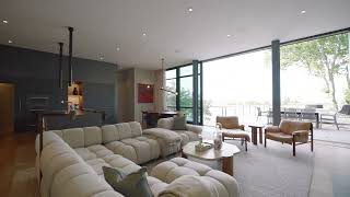 Virtual Tour of Waterfront Modern Hamptons Home at 21 Munchogue Drive in Sag Harbor