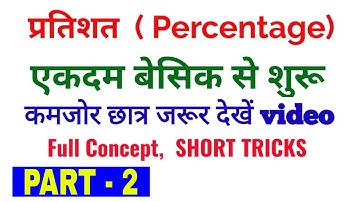 Percentage/formula/shortcut tricks/ problems of percentage/dsssb, ssc cgl, railway group D, rrb