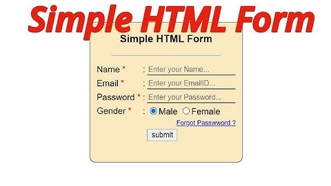 Create your First HTML Form in 2021 | how to create registration form in html | online web tutorials