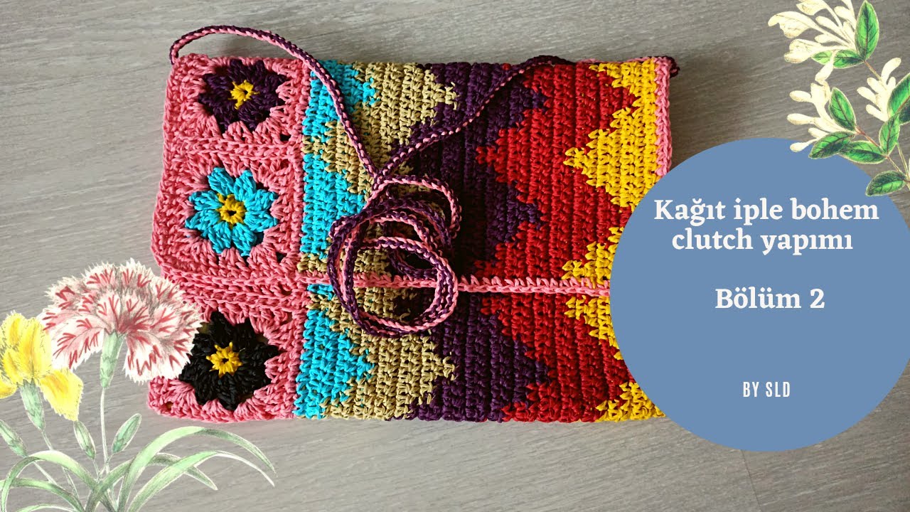 Kağıt iple clutch yapımı- Kağıt iple clutch çanta nasıl yapılır?