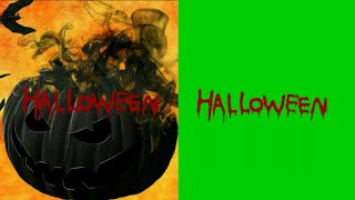 Green screen Halloween. Green screen Halloween written.