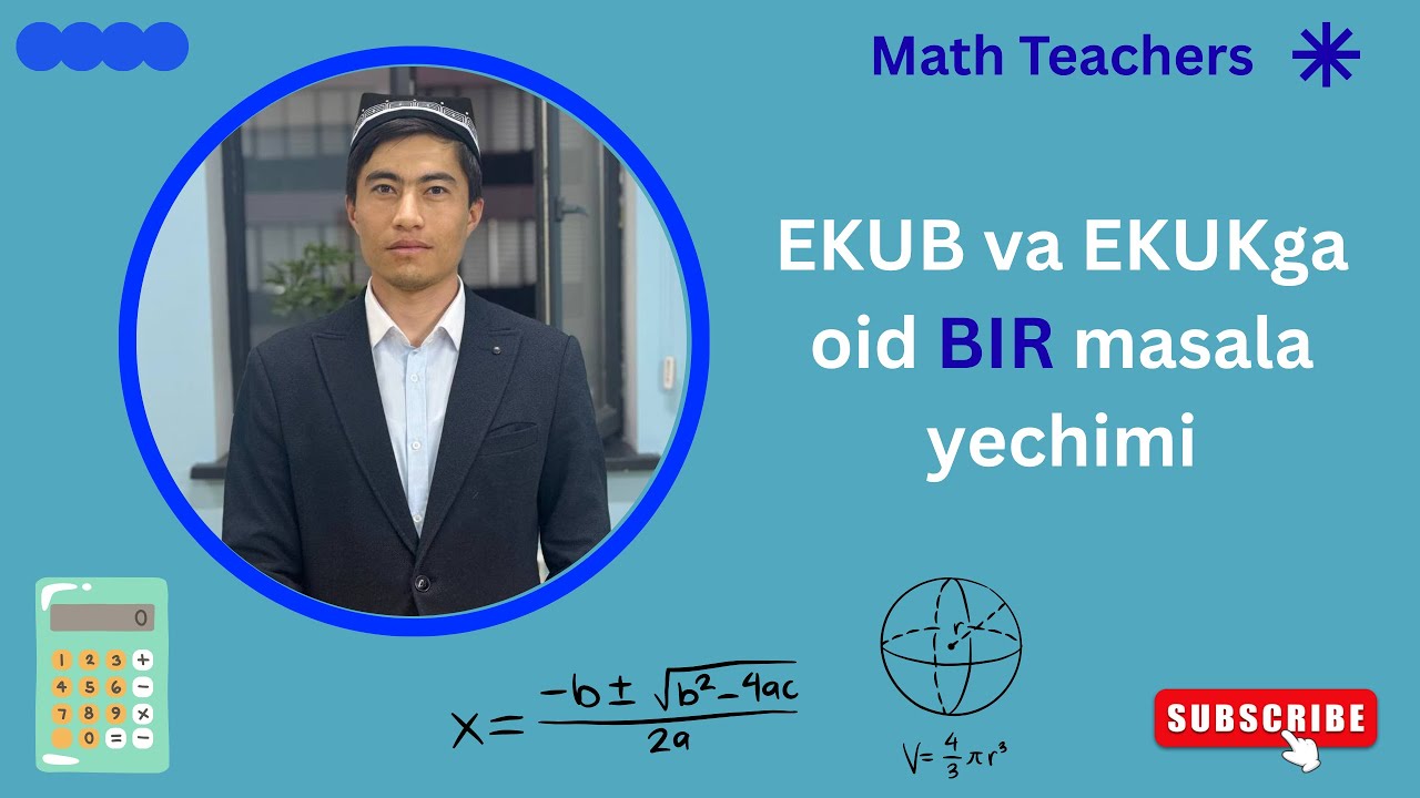 EKUB va EKUK haqida misol