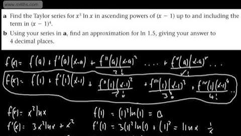 Futher Pure 2 FP2 Maclaurin Series 11 Taylor Series Exam Question   Past Papers A Level Maths