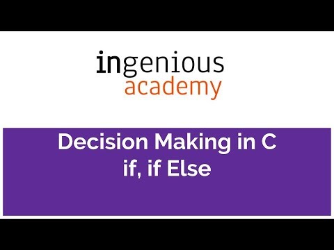 8. Decision Making - Part 1 - if, if else - YouTube