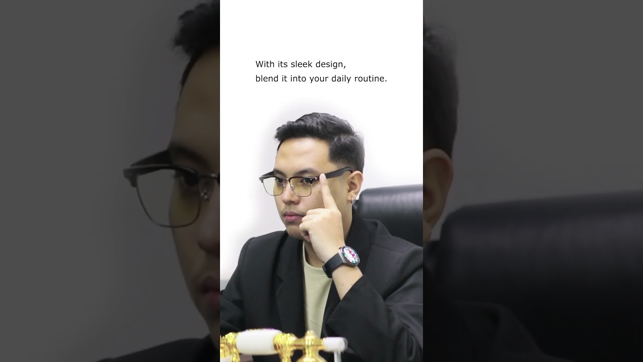 VIZEDGE FEATURES (1of6) UniSilver TIME Unisex VIZEDGE Smart Glasses Touch Control/ SWS02-1001