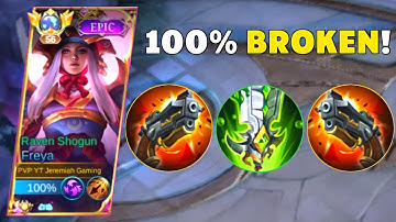 100% SUPER BROKEN HACK DAMAGE BUILD!!! | FREYA BEST BUILD 2023 | MUST WATCH | MLBB