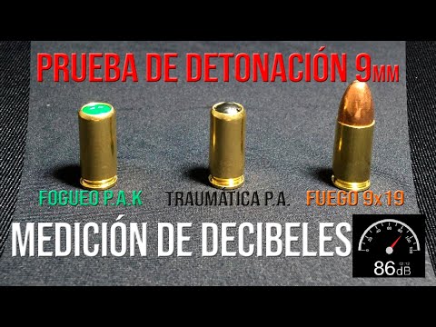 Cuál suena más fuerte? Cartuchos de Fogueo, Traumática y Fuego en Decibles  VER HASTA EL FINAL 