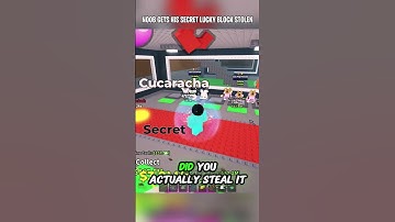 GETTING MY SECRET LUCKY BLOCK STOLEN :( #roblox #stealabrainrot