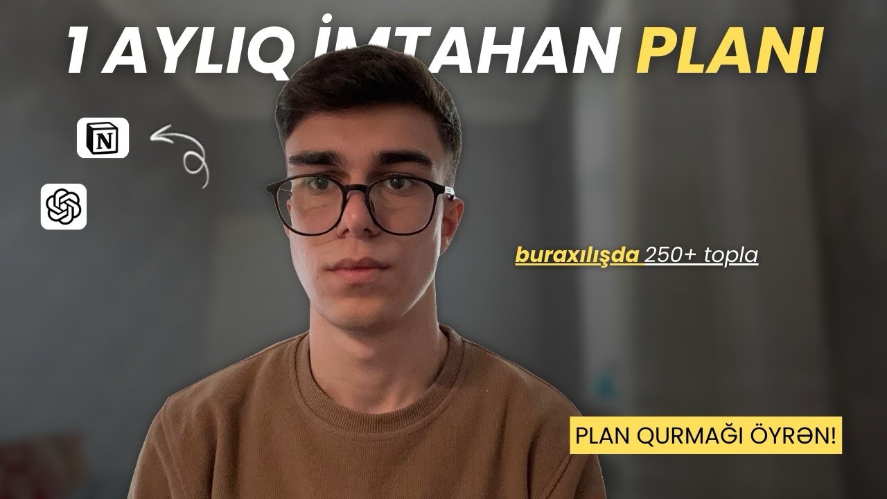1 AYLIQ İMTAHAN PLANI!