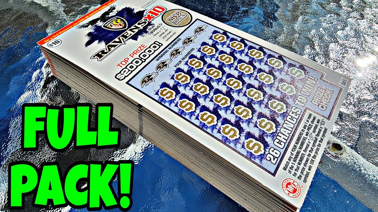 $10X50 RAVENS X10 MD LOTTERY SCRATCH OFF TICKETS 