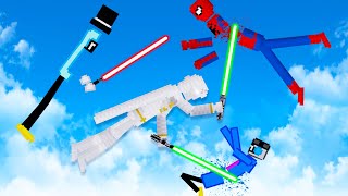 We Made Moon Knight and Spider-man Battle with Lightsabers in People Playground! screenshot 4