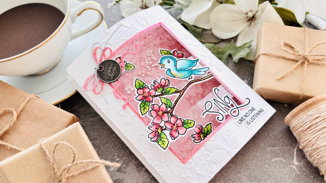 HOW TO MAKE a Pretty SPRING SHADOW BOX Card | Simon Says Stamp March ...