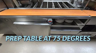 PREP TABLE AT 75 DEGREES
