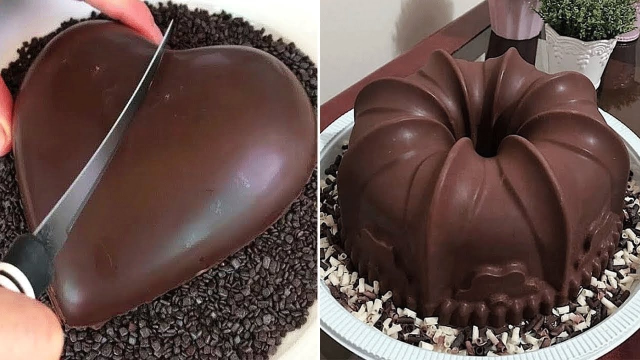 Fancy Chocolate HEART Cake Decorating Ideas | Delicious Chocolate ...