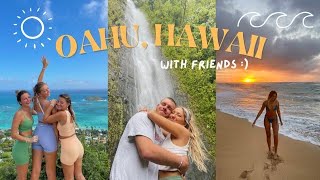 HAWAII VLOG: swimming w/ sharks, seasickness, waterfall hike, & traveling with friends!!!