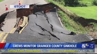 Crews monitor Grainger County sinkhole