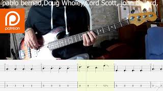Katy Perry - I Kissed A Girl BASS COVER + PLAY ALONG TAB + SCORE