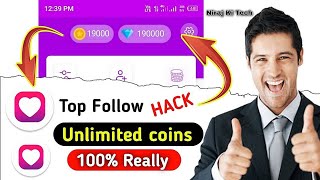 Top Follow App Unlimited Coins Trick 💚  || How To Get Top Follow App Unlimited Coins 💥 screenshot 4