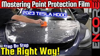 How To Properly Install Ppf - Tesla Model 3 Hood - Paint Protection Film Tutorial Diy