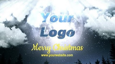 Create a Christmas Logo Intro Video with Santa Flying with Reindeers - MakeWebVideo.com