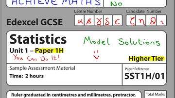 GCSE Statistics Edexcel Sample Exam Paper (complete paper)
