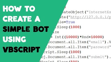 How to create a Simple Bot using VBScript
