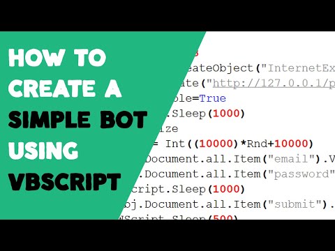 How to create a Simple Bot using VBScript