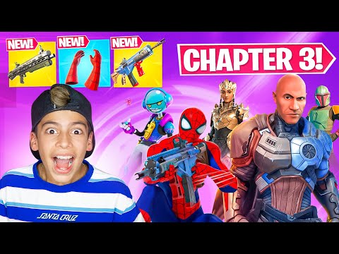 REACTING to CHAPTER 3 in FORTNITE!! THE ROCK + SPIDERMAN…