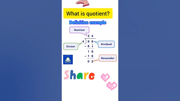 #short video#YouTube short video#mathematics#what is quotient#divided#divisor#reminder#video#