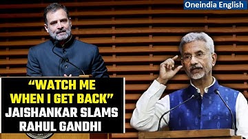 Jaishankar bekritiseert Rahul Gandhi voor zijn uitspraken in de VS | Oneindia News