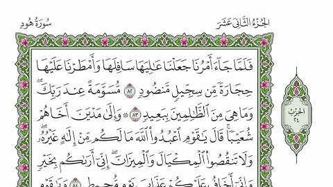 الربع الأول من الحزب ٢٤ من القرآن الكريم - الشيخ محمود خليل الحصري رحمه الله