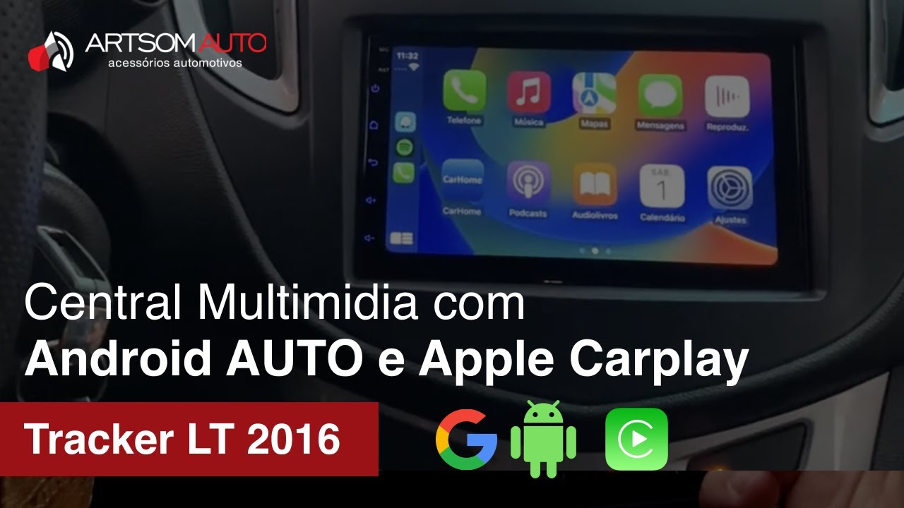 Chevrolet Tracker LT 2016 - Central Multimidia  7 polegadas com Apple CarPlay e Android Auto