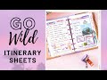 GO WILD DAILY ITINERARY SHEETS | Plan with me in my Go Wild Planner 2022